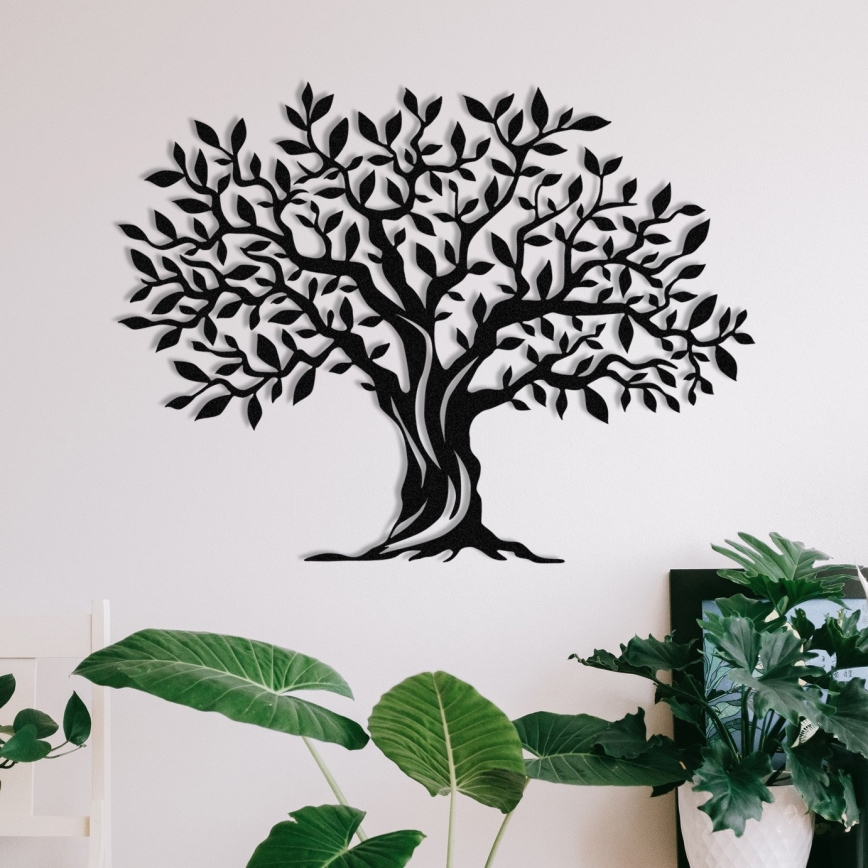 Wall decoration 69x52 cm tree metal