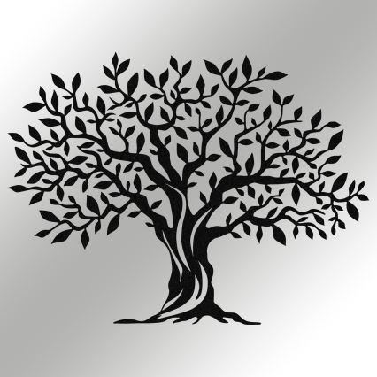 Wall decoration 69x52 cm tree metal