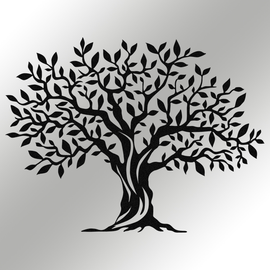 Wall decoration 69x52 cm tree metal