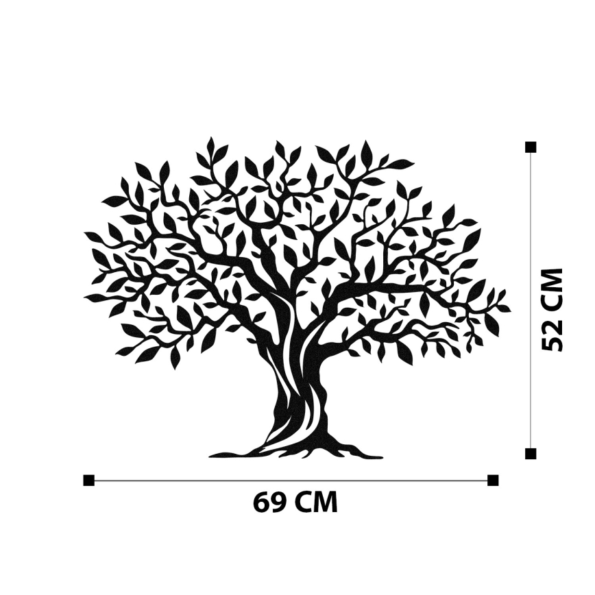 Wall decoration 69x52 cm tree metal