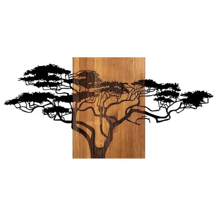 Wall decoration 70x144 cm tree wood/metal