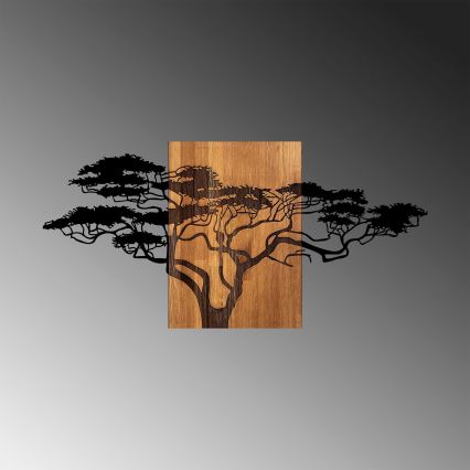 Wall decoration 70x144 cm tree wood/metal