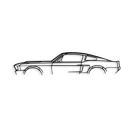 Wall decoration 70x15 cm car metal