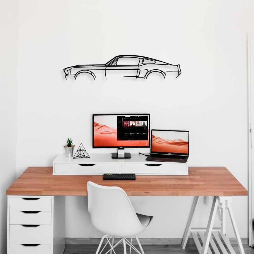 Wall decoration 70x15 cm car metal
