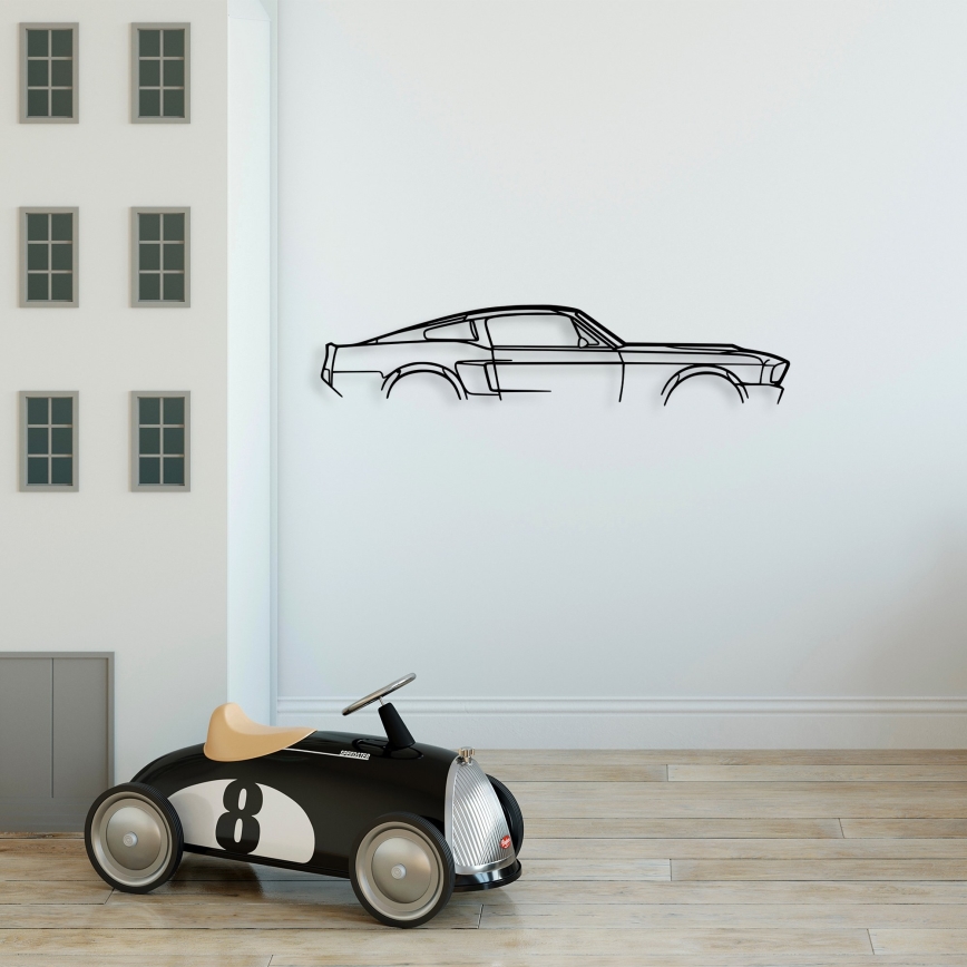 Wall decoration 70x15 cm car metal