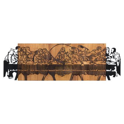 Wall decoration 76,5x24,5 cm Last Supper wood/metal