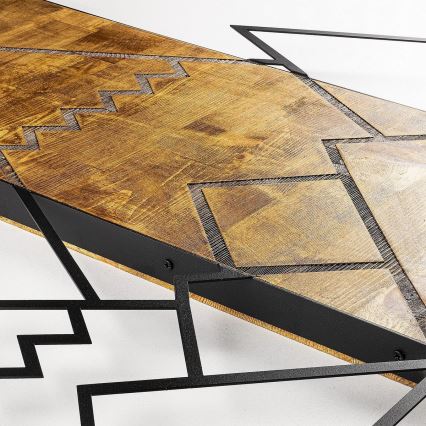 Wall decoration 78x58 cm mountains wood/metal