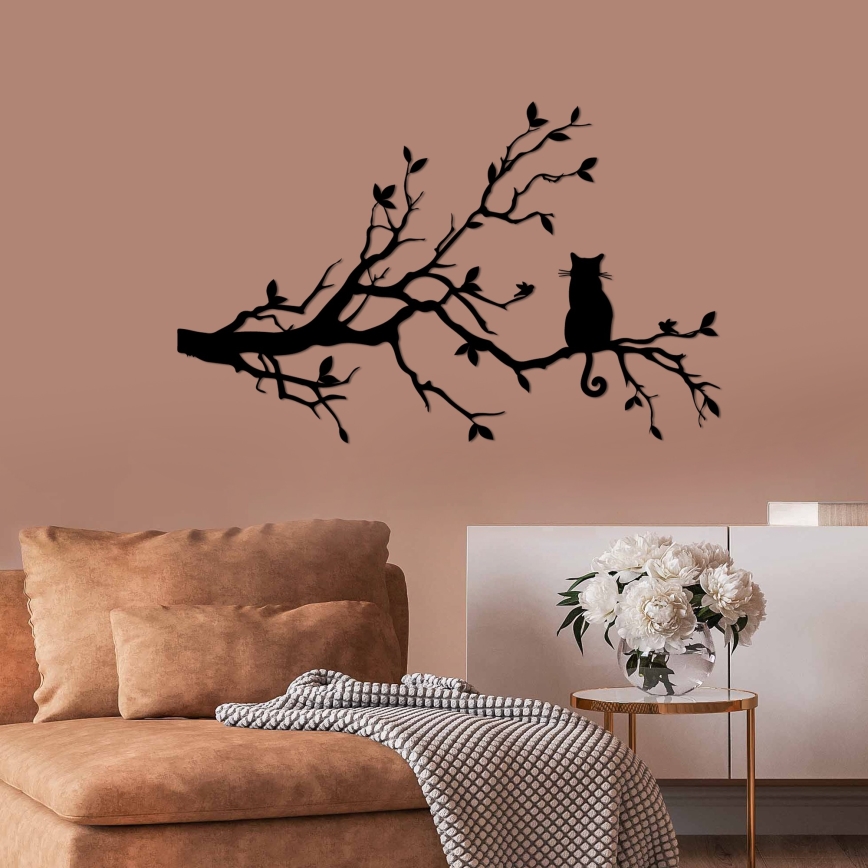 Wall decoration 80x50 cm branch metal