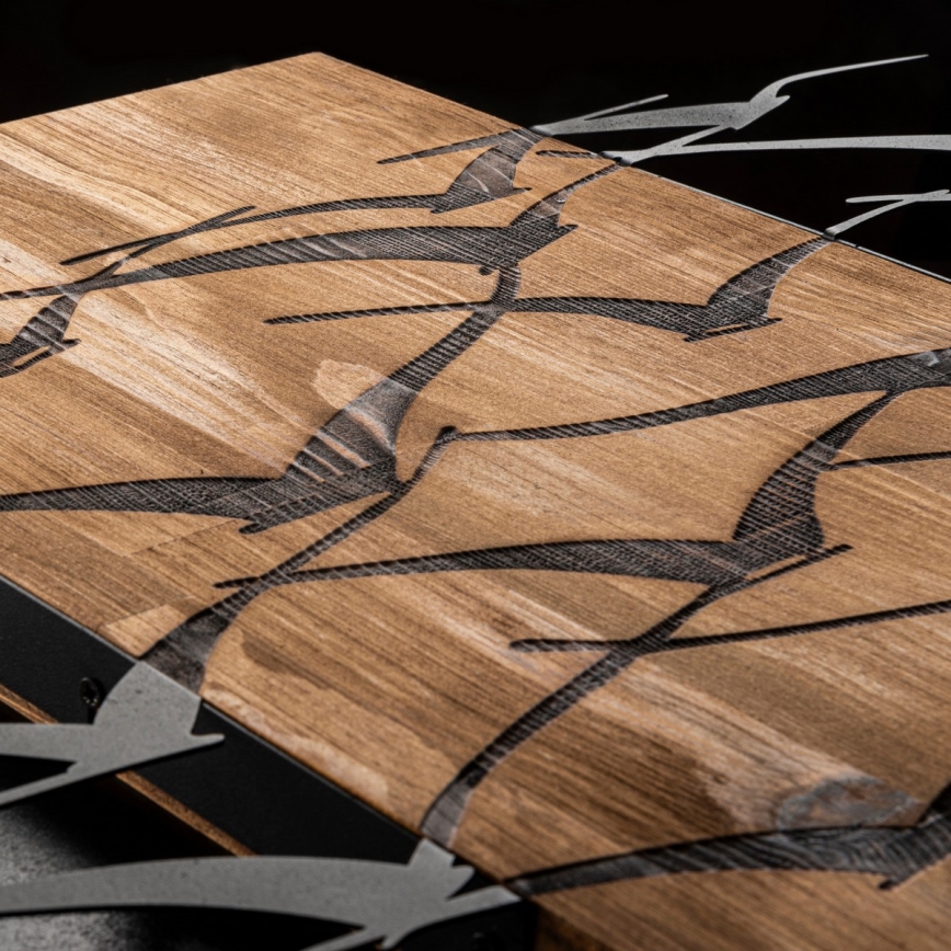 Wall decoration 86x58 cm birds wood/metal