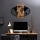 Wall decoration 87x58 cm globe wood/metal