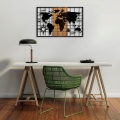 Wall decoration 90x58 cm map wood/metal
