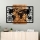 Wall decoration 96x70 cm map wood/metal