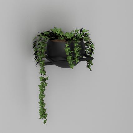 Wall flowerpot 27x29 cm black