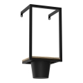 Wall flowerpot 38x18 cm black