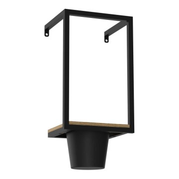 Wall flowerpot 38x18 cm black
