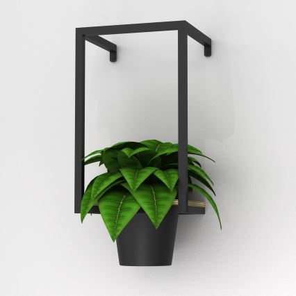 Wall flowerpot 38x18 cm black