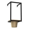 Wall flowerpot 38x18 cm gold