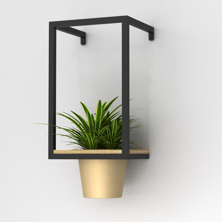 Wall flowerpot 38x18 cm gold
