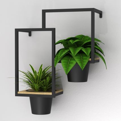 Wall flowerpot 46x36 cm black