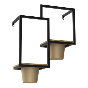 Wall flowerpot 46x36cm gold