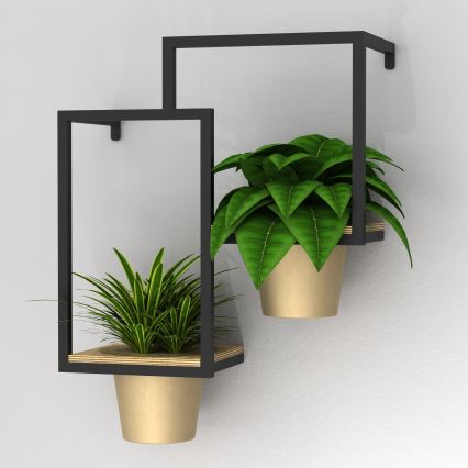Wall flowerpot 46x36cm gold
