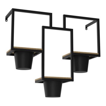 Wall flowerpot 46x53 cm black