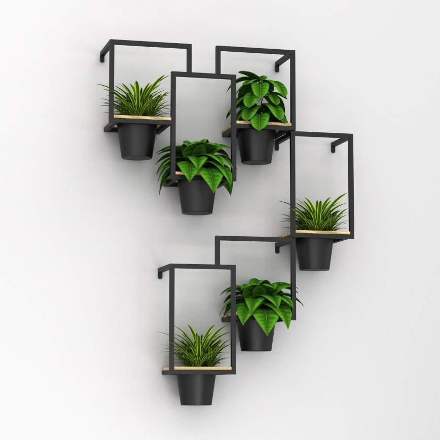 Wall flowerpot 46x53 cm black