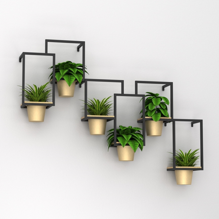 Wall flowerpot 46x53 cm gold