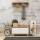 Wall hanger ARASSO 18,8x80 cm + shoe cabinet 60x90 white/brown