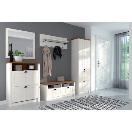 Wall hanger LEMAS 40x109 cm white