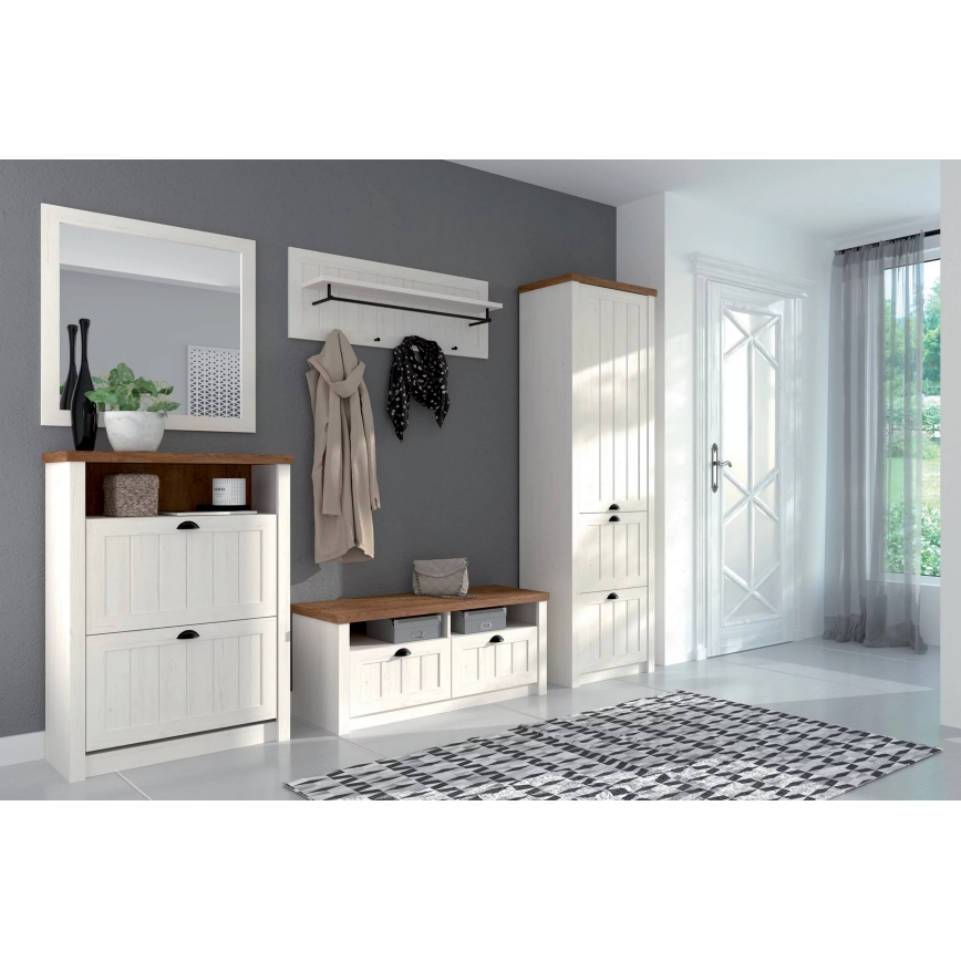 Wall hanger LEMAS 40x109 cm white