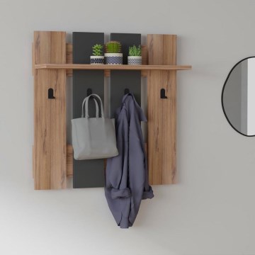 Wall hanger MITA 70x70 cm anthracite/brown