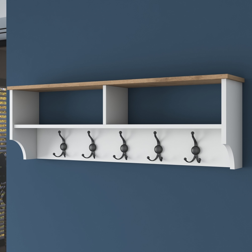 Wall hanger RANI 120x37,2 cm white/beige