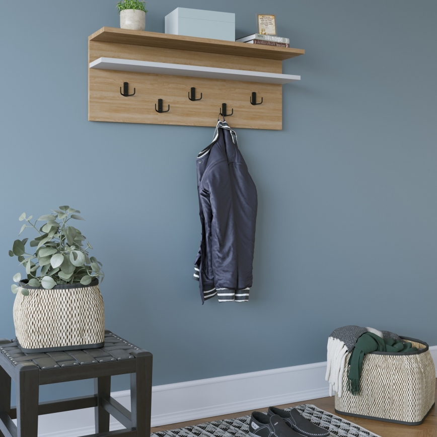 Wall hanger ROLKER 90x31,4 cm brown