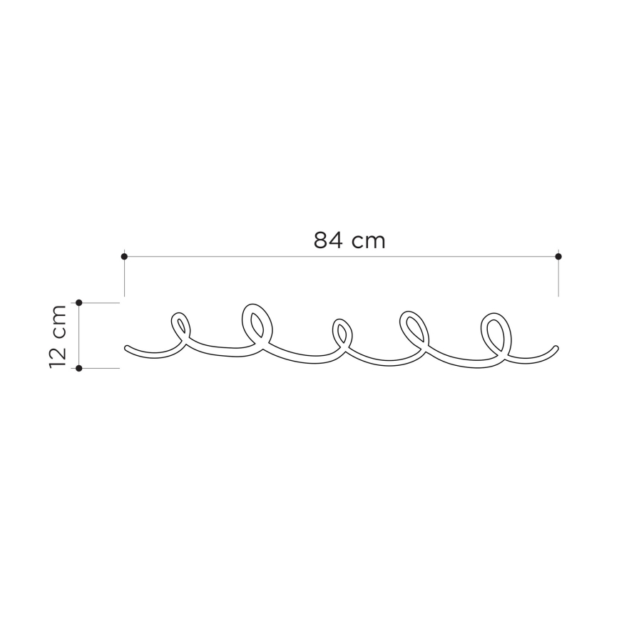 Wall hanger SING 84x12 cm black