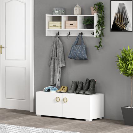 Wall hanger STAR 35x76 cm white