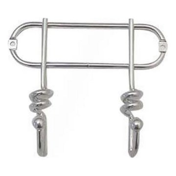 Wall hanger TWIST 13,5x16,5 cm shiny chrome