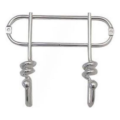 Wall hanger TWIST 13,5x16,5 cm shiny chrome