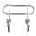 Wall hanger TWIST 13,5x16,5 cm shiny chrome