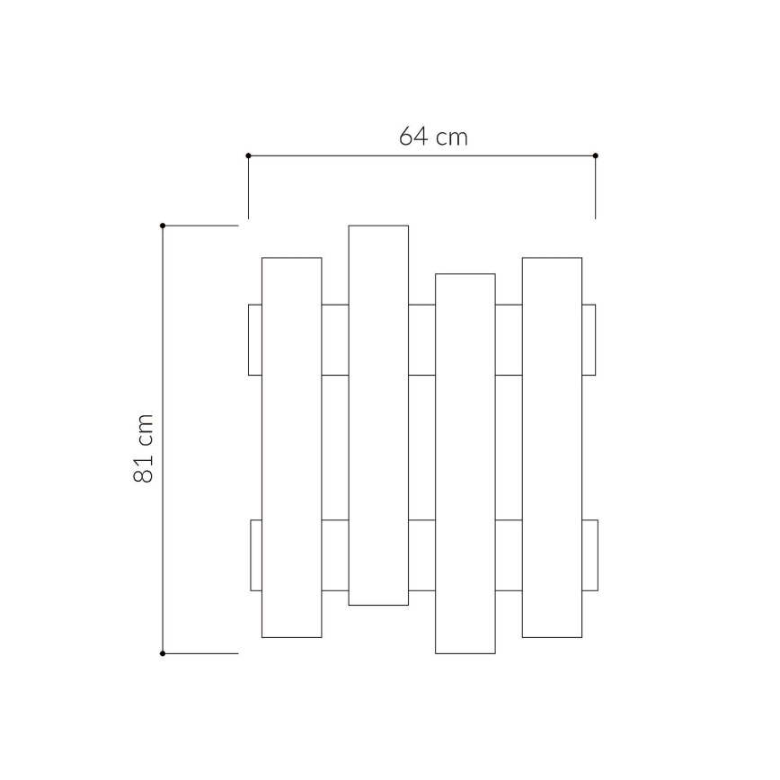 Wall hanger WAVE 81x64 cm beige
