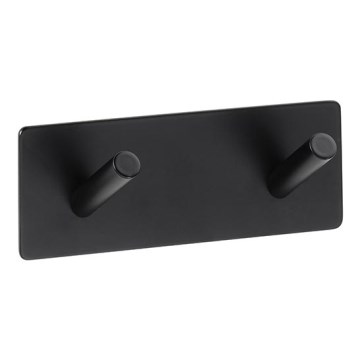 Wall hook 11.5 x 4.5 cm, stainless steel/black