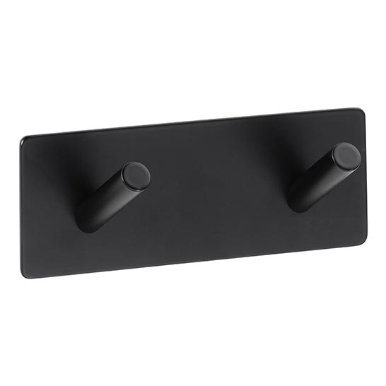 Wall hook 11.5 x 4.5 cm, stainless steel/black