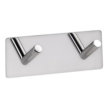 Wall hook 11.5 x 4.5 cm, stainless steel / silver