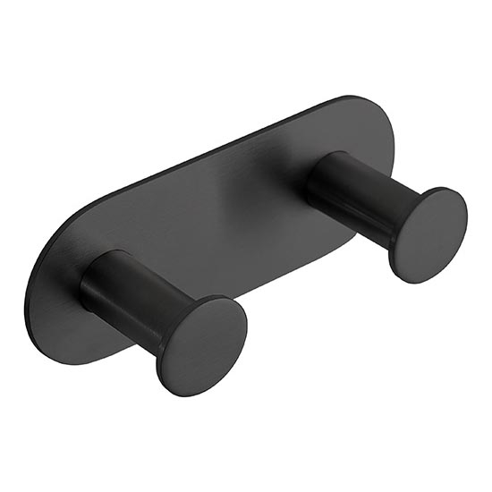 Wall hook 11,5x4,5 cm stainless steel/black