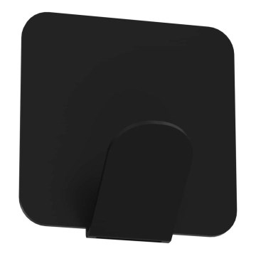 Wall hook 4x4 cm black