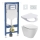 Wall-hung CITY OVAL toilet + SoftClose CITY OVAL toilet seat + SIGMA flush plate + concealed cistern module + insulating gasket