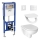 Wall-hung toilet LYRA Rimless + LYRA SoftClose toilet seat + DUAL flush plate + concealed cistern module + insulation pad