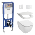 Wall-hung toilet MIO Vortex + MIO SoftClose toilet seat + DUAL flush plate + concealed cistern module + insulation pad