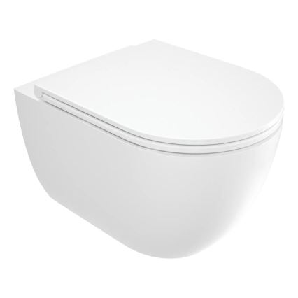 ROUND wall-hung toilet + SoftClose ROUND toilet seat + SIGMA flush plate + in-wall module + insulation pad