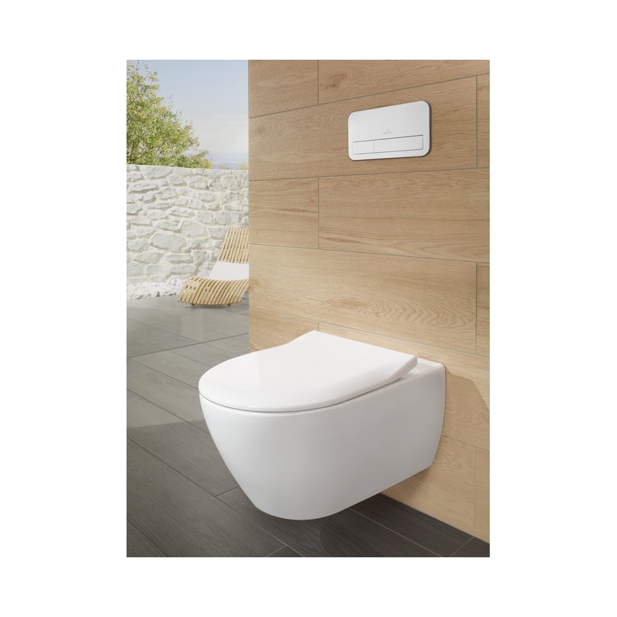 Wall-hung toilet SUBWAY + SoftClose toilet seat SUBWAY + VICONNECT flush plate + VICONNECT concealed installation module + VICONNECT insulation pad